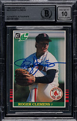 Signed 1985 Leaf Donruss #99 Roger Clemens Rookie Beckett GEM MINT 10