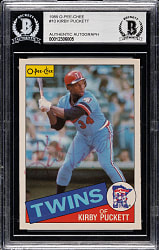 Signed 1985 O-Pee-Chee #10 Kirby Puckett Rookie - Beckett