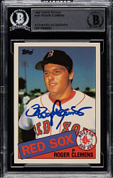 Signed 1985 Topps Tiffany #181 Roger Clemens - Beckett