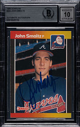 Signed 1989 Donruss #642 John Smoltz Rookie Beckett GEM MINT 10