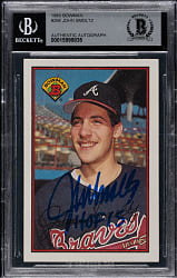 Signed 1989 Bowman #266 John Smoltz Rookie Beckett GEM MINT 10
