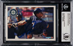 Signed 1994 Fleer Update #U86 Alex Rodriguez Rookie - Beckett