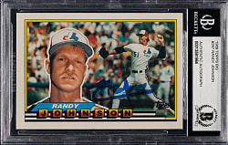 Signed 1989 Topps Big #287 Randy Johnson Rookie - Beckett