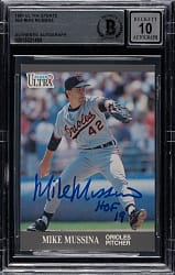 Signed 1991 Ultra Update #U4 Mike Mussina Rookie Beckett GEM MINT 10