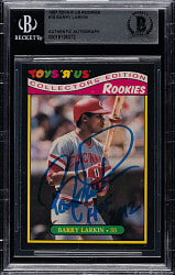 Signed 1987 Toys R Us Rookies #18 Barry Larkin Rookie - Beckett