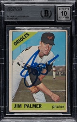 Signed 1966 O-Pee-Chee #126 Jim Palmer Rookie Beckett GEM MINT 10