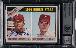 Signed 1966 Topps #254 Fergie Jenkins Rookie Beckett GEM MINT 10