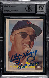 Signed 1957 Topps #29 Whitey Herzog Beckett GEM MINT 10