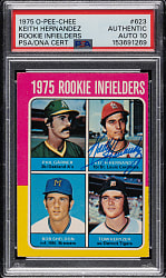 Signed 1975 O-Pee-Chee #623 Keith Hernandez Rookie PSA/DNA GEM MINT 10