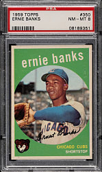 1959 Topps #350 Ernie Banks PSA NM-MT 8