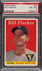 1958 Topps #56 Bill Fischer PSA NM-MT 8