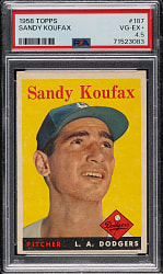 1958 Topps #187 Sandy Koufax PSA VG-EX+ 4.5