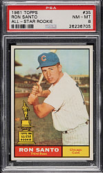 1961 Topps #35 Ron Santo Rookie PSA NM-MT 8