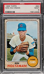 1968 Topps #60 Ken Holtzman PSA MINT 9
