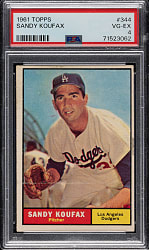 1961 Topps #344 Sandy Koufax PSA VG-EX 4