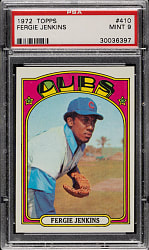 1972 Topps #410 Fergie Jenkins PSA MINT 9