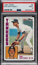 1984 Topps #8 Don Mattingly Rookie PSA MINT 9