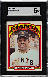 1972 Topps #49 Willie Mays SGC EX 5
