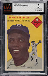 1954 Topps #10 Jackie Robinson BVG VG 3