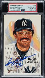 Signed 1981 Perez-Steele Hall of Fame Postcard Reggie Jackson PSA/DNA GEM MINT 10