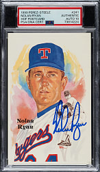 Signed 1981 Perez-Steele Hall of Fame Postcard Nolan Ryan PSA/DNA GEM MINT 10