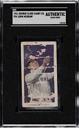 1911 E94 George Close Candy John McGraw SGC Authentic - Purple Background