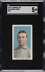 1910-1911 M116 Sporting Life Frank Chance Blue Background SGC EX 5