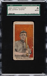 1909 E92 Croft's Cocoa Johnny Evers SGC Authentic