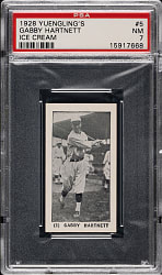 1928 F50 Yuengling's Ice Cream #5 Gabby Hartnett PSA NM 7