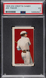 1909 E92 Croft's Candy Joe Tinker PSA VG 3