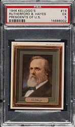 1946 Kellogg's "Portraits of the Presidents" #19 Rutherford B. Hayes PSA EX 5