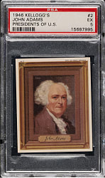 1946 Kellogg's "Portraits of the Presidents" #2 John Adams PSA EX 5