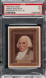1946 Kellogg's "Portraits of the Presidents" #4 James Madison PSA EX 5