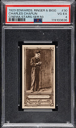 1923 Edwards, Ringer & Bigg "Cinema Stars" #30 Charles Chaplin PSA VG-EX 4