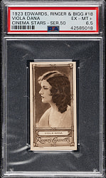 1923 Edwards, Ringer & Bigg "Cinema Stars" #18 Viola Dana PSA EX-MT+ 6.5