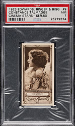 1923 Edwards, Ringer & Bigg "Cinema Stars" #9 Constance Talmadge PSA NM 7