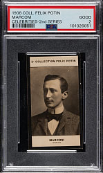 1908 Collection Felix Potin Celebrities Second Series Guglielmo Marconi PSA GOOD 2