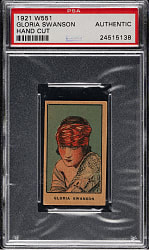 1921 W551 Gloria Swanson PSA Authentic