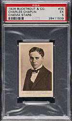 1923 Bucktrout & Co. Ltd. Cinema Stars OMBI #35 Charlie Chaplin PSA EX 5