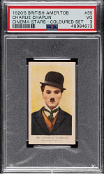 1920's British American Tobacco Cinema Stars - Coloured Set #35 Charlie Chaplin PSA VG 3