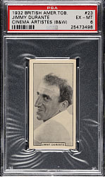 1932 British American Tobacco Co. Cinema Artistes #23 Jimmy Durante PSA EX-MT 6