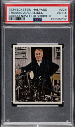 1934 Eckstein-Halpaus Grossen/Weltgeschichte #226 Thomas Alva Edison PSA VG-EX 4