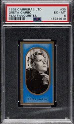 1938 Carreras Ltd. "Film Favourites" #35 Greta Garbo PSA EX-MT 6