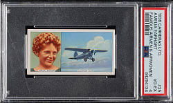 1936 Carrerras Ltd. "Famous Airmen & Airwomen" #25 Amelia Earhart PSA VG-EX 4