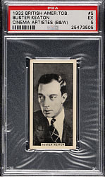 1932 British American Tobacco "Cinema Artistes" #5 Buster Keaton PSA EX 5