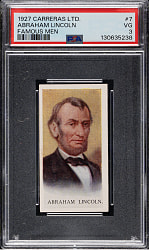 1927 Carreras Ltd. "Famous Men" #7 Abraham Lincoln PSA VG 3