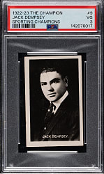 1922-1923 The Champion "Sporting Champions" Boxing #9 Jack Dempsey PSA VG 3