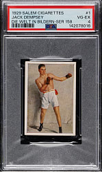1929 Salem Cigarettes Die Welt in Bildern Boxing #1 Jack Dempsey PSA VG-EX 4