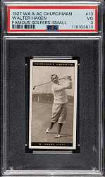 1927 W. A. & A. C. Churchman "Famous Golfers" (Small) #13 Walter Hagen PSA VG 3