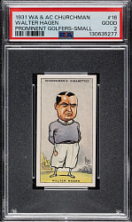 1931 W. A. A. C. Churchman "Prominent Golfers" (Small) #16 Walter Hagen PSA GOOD 2